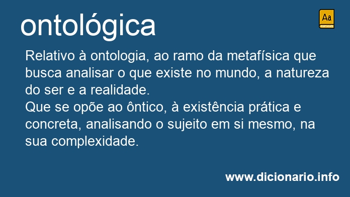 Significado de ontolgica