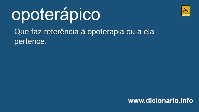 Significado de opoterpico