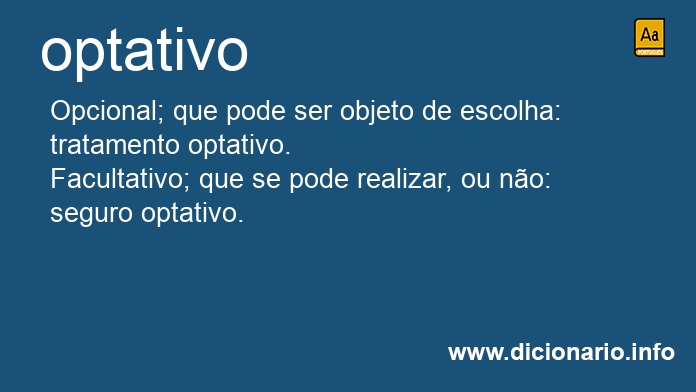 Significado de optativo