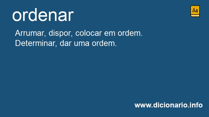 Significado de ordenarei