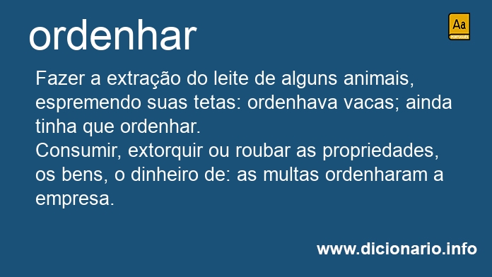 Significado de ordenhado