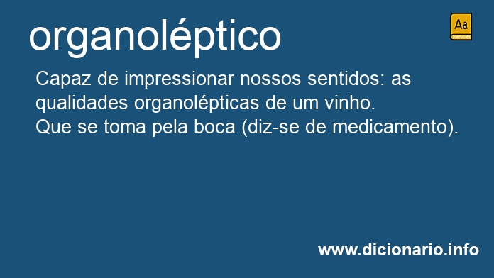 Significado de organolptica