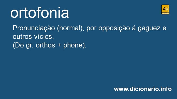 Significado de ortofonia