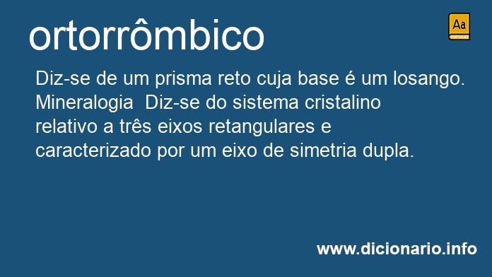 Significado de ortorrmbico