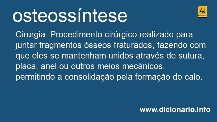 Significado de osteossntese