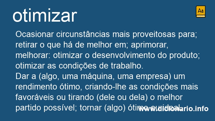 Significado de otimizarem