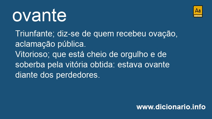 Significado de ovante