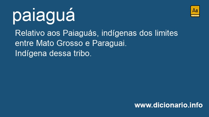 Significado de paiagu