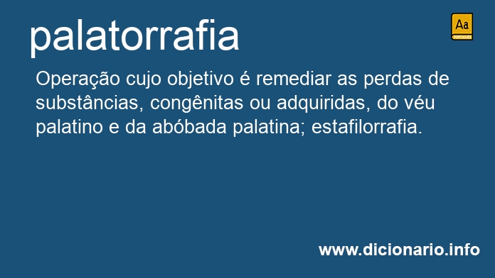 Significado de palatorrafia