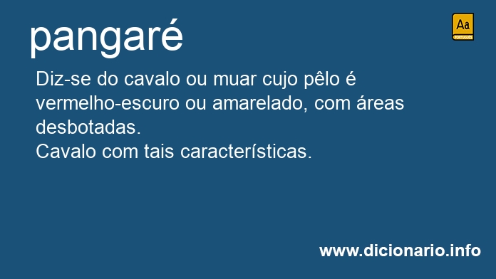 Pangaré - Dicio, Dicionário Online de Português