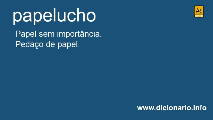 Significado de papelucha