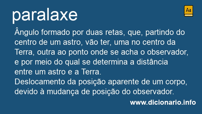 Significado de paralaxes