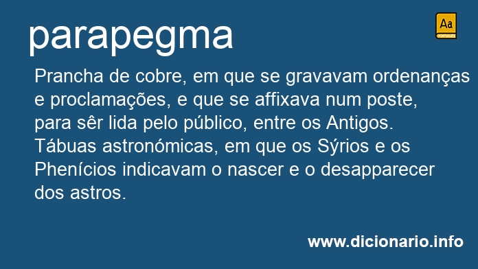 Significado de parapegmas