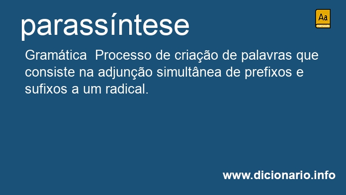 Significado de parassntese