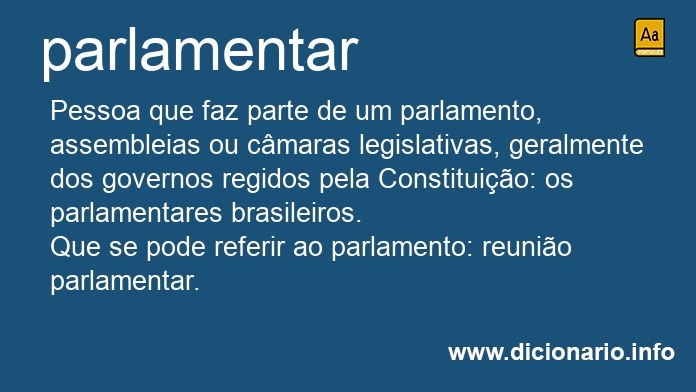 Significado de parlamentais