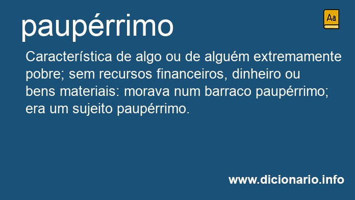 Significado de pauprrimos