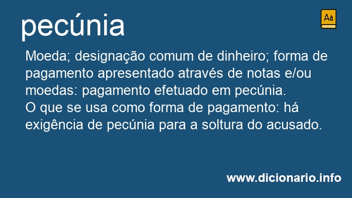 Significado de pecnia