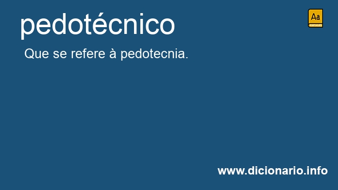 Significado de pedotcnico