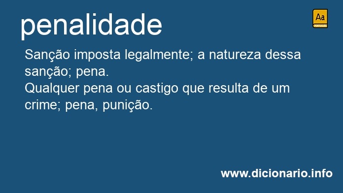 Significado de penalidades