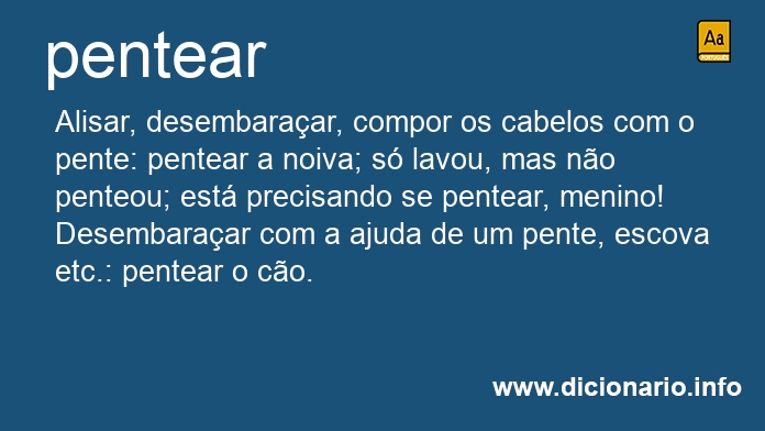 Significado de pentear