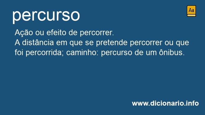 Significado de percursos