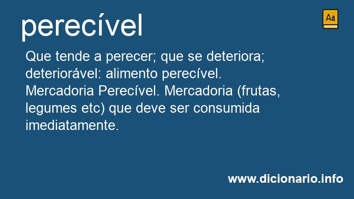 Significado de perecveis