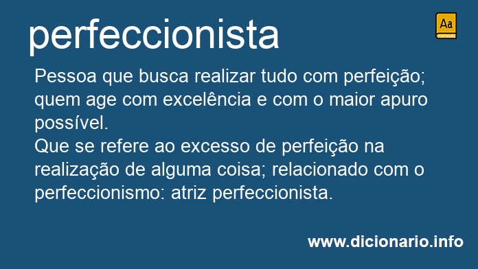 Significado de perfeccionista