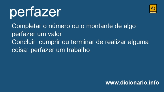 Significado de perfizer