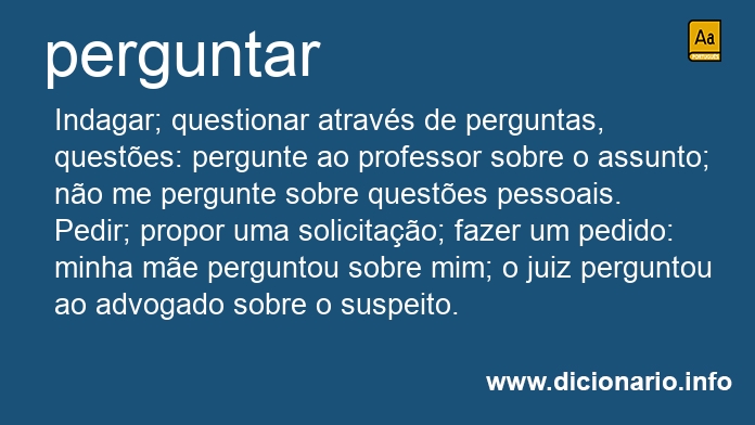 Significado de perguntassem