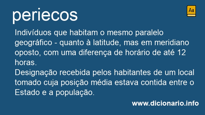 Significado de periecos