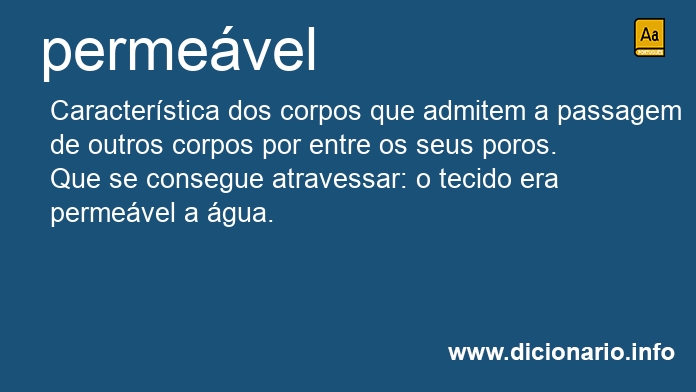 Significado de permevel