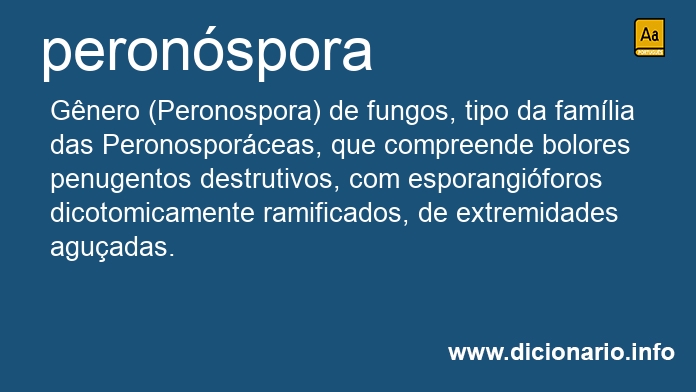 Significado de peronspora