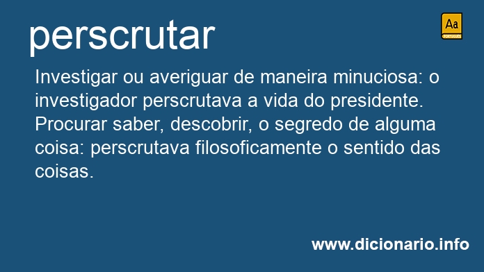 Significado de perscrutar