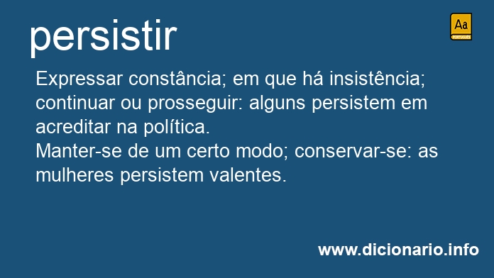 Significado de persistreis