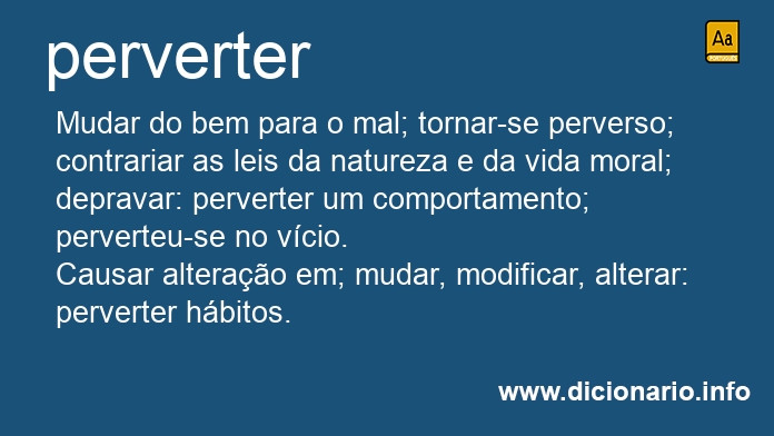 Significado de pervertera