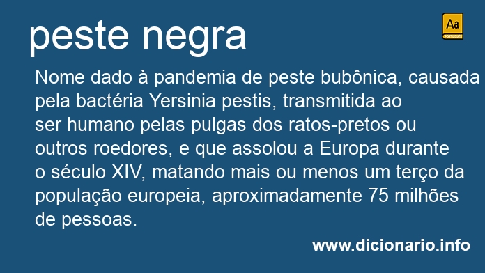 Significado de peste negra