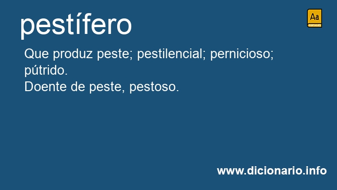 Significado de pestfera