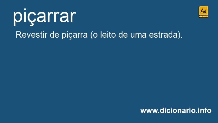 Significado de piarrar