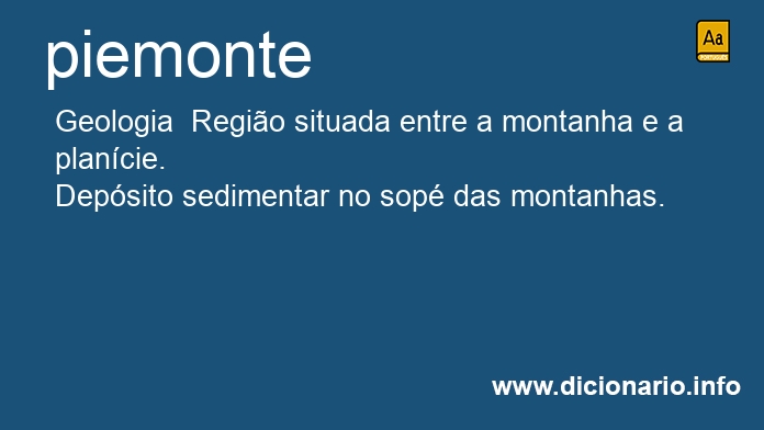 Significado de piemontes