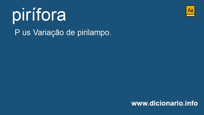 Significado de pirfora