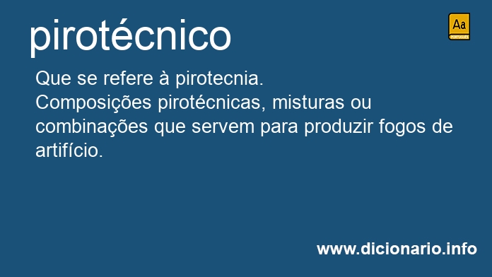 Significado de pirotcnicos