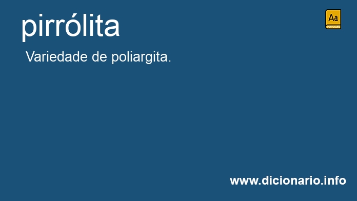 Significado de pirrlita