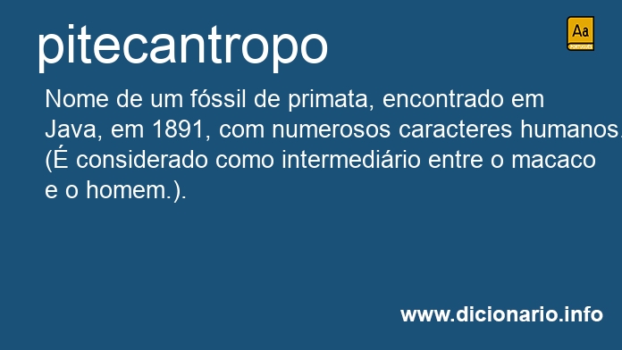 Significado de pitecantropo