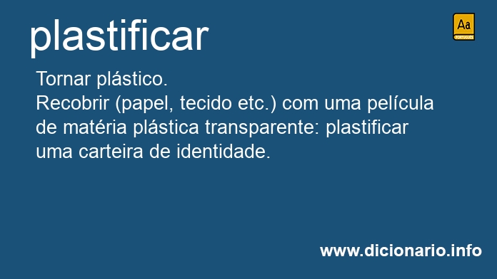 Significado de plastificavam