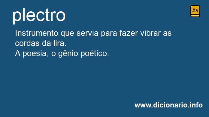 Significado de plectro