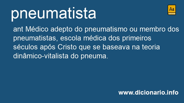 Significado de pneumatista