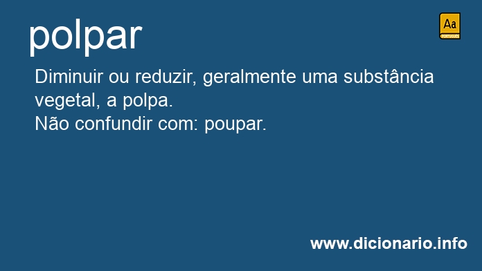 Significado de polpar