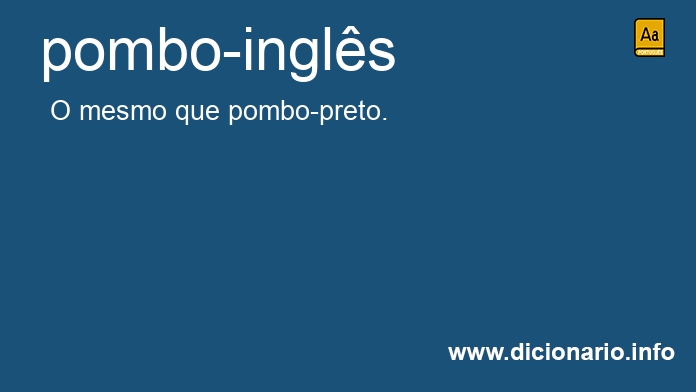 Significado de pombo-ingls