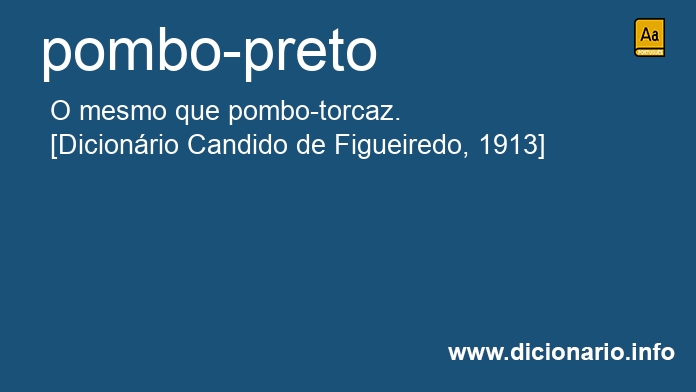 Significado de pombo-preto