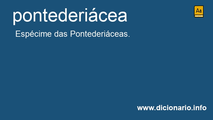 Significado de pontedericea